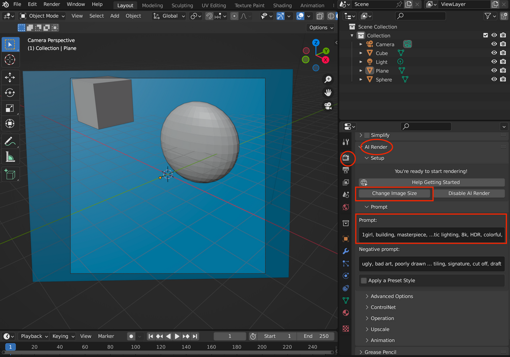 Diffusion Lab Renders 在 Blender 中使用 Stable Diffusion Render 圖片
