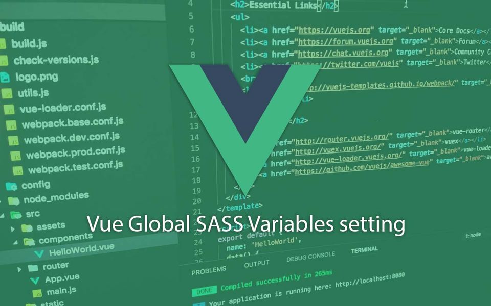 VueJS 中設定共用的 Sass 變數